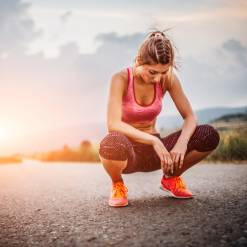 Photo d'une sportive fatigué illustrant la page naturopathe pour sportif