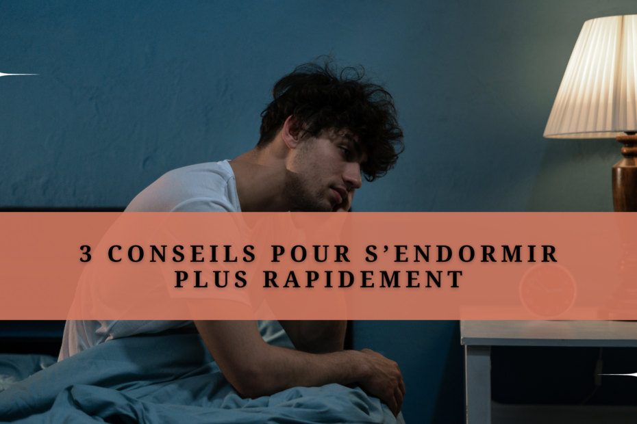 Photo d'une personne n'arrivant pas à dormir pour illustrer l'article "3 conseils pour s'endormir plus rapidement"