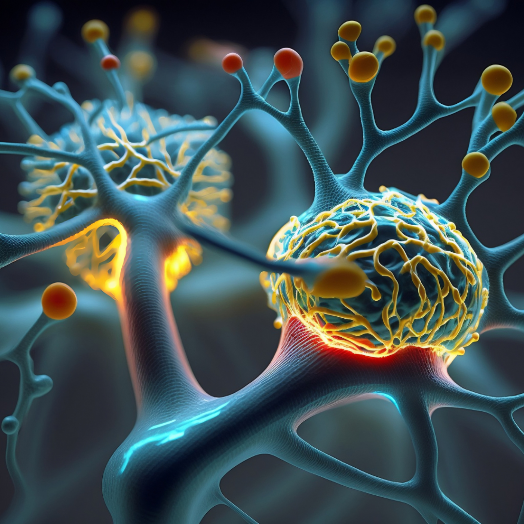 illustration de neurones et synapses pour illustrer l'article "omega 3 sommeil : du poisson pour mieux dormir"