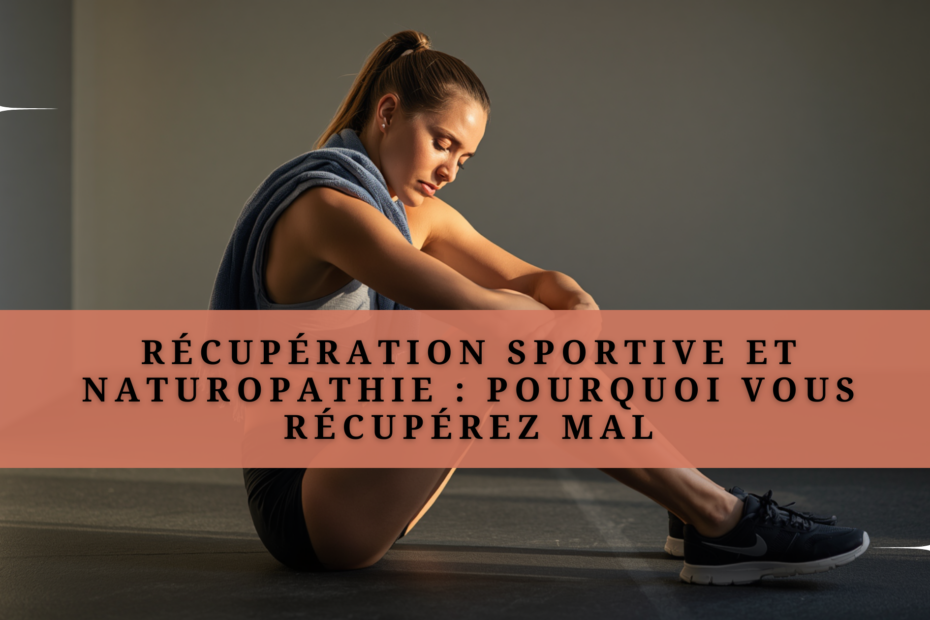 Sportif fatigué en phase de récupération après un entraînement intense